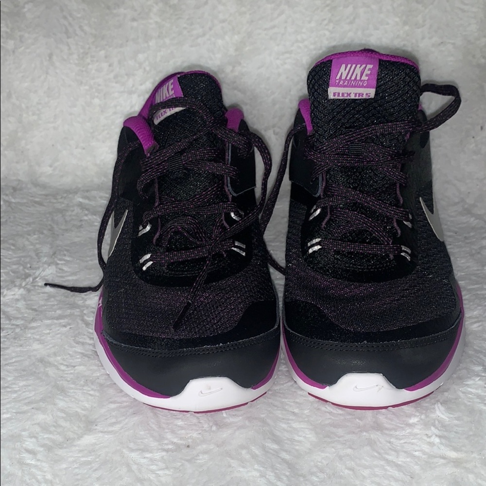 Nike training Flex TR5Black and Purple Athletic Shoes Lightweight and Breathable - Picture 3 of 10